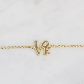 Gold Vermeil Polished Mini LOVE Bracelet