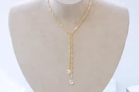 GOLD Y HEART NECKLACE