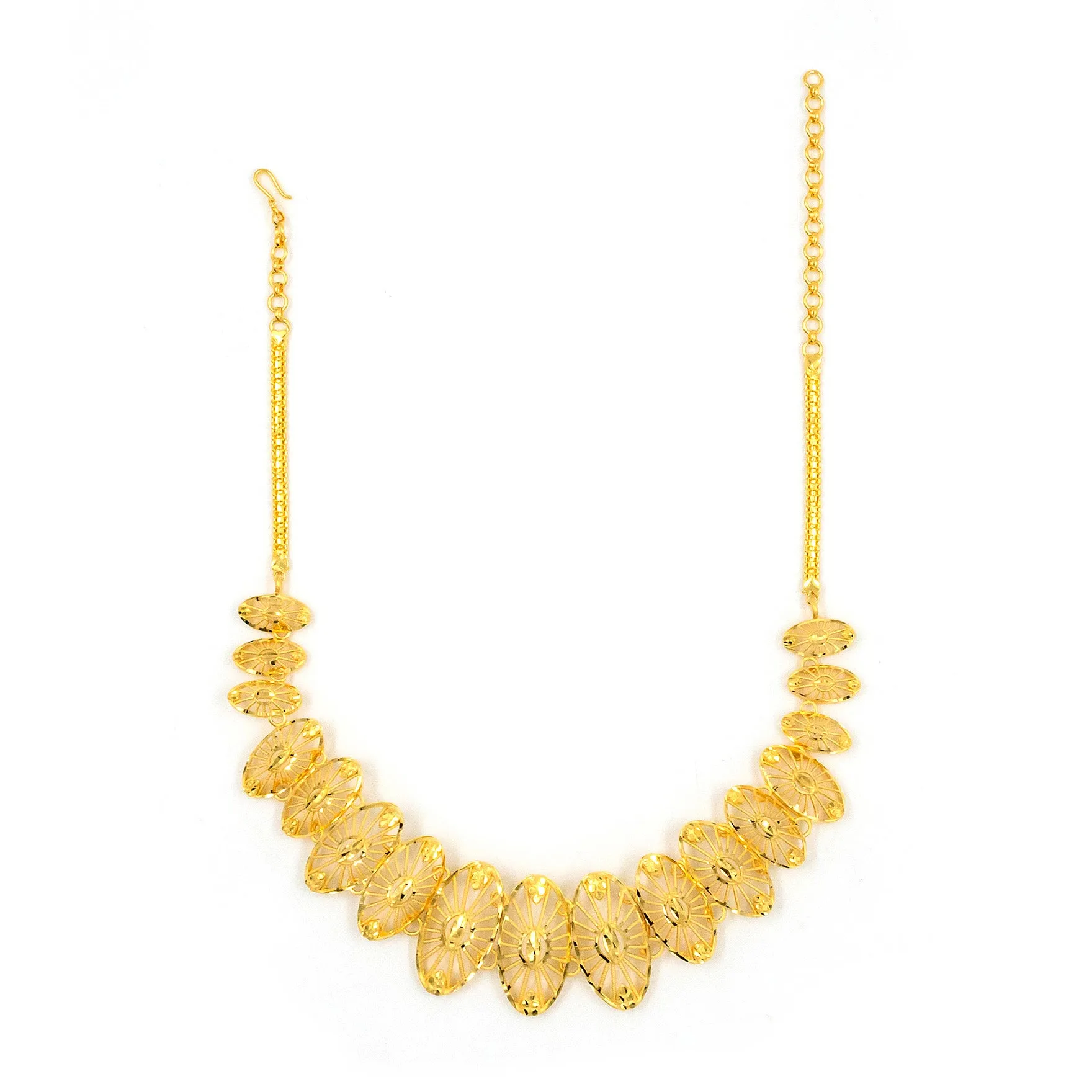 GOLDEN NECKLACE SHORT WITH GOLDEN STUD PGNS14-086, PGST12-001