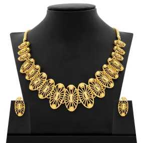 GOLDEN NECKLACE SHORT WITH GOLDEN STUD PGNS14-086, PGST12-001