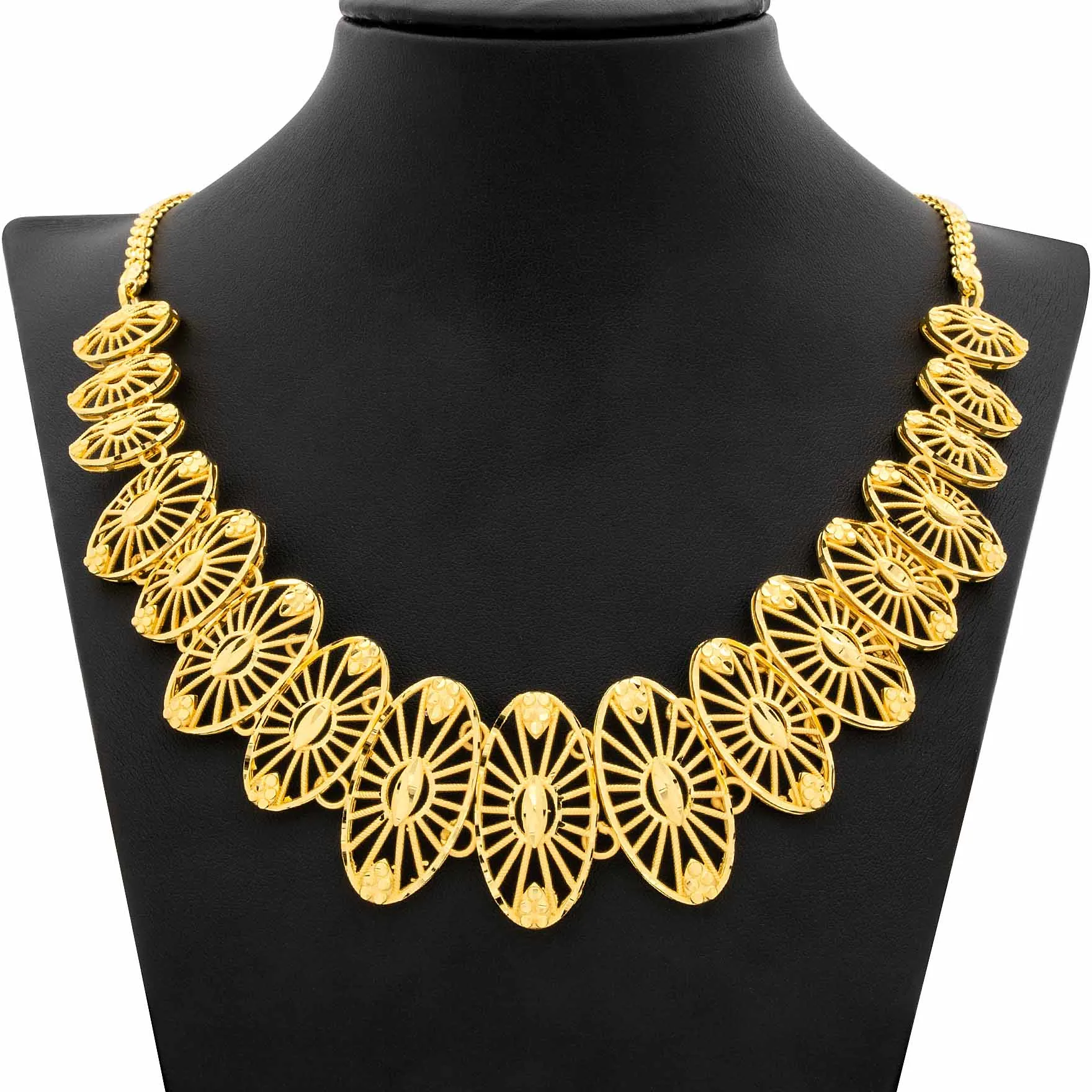 GOLDEN NECKLACE SHORT WITH GOLDEN STUD PGNS14-086, PGST12-001