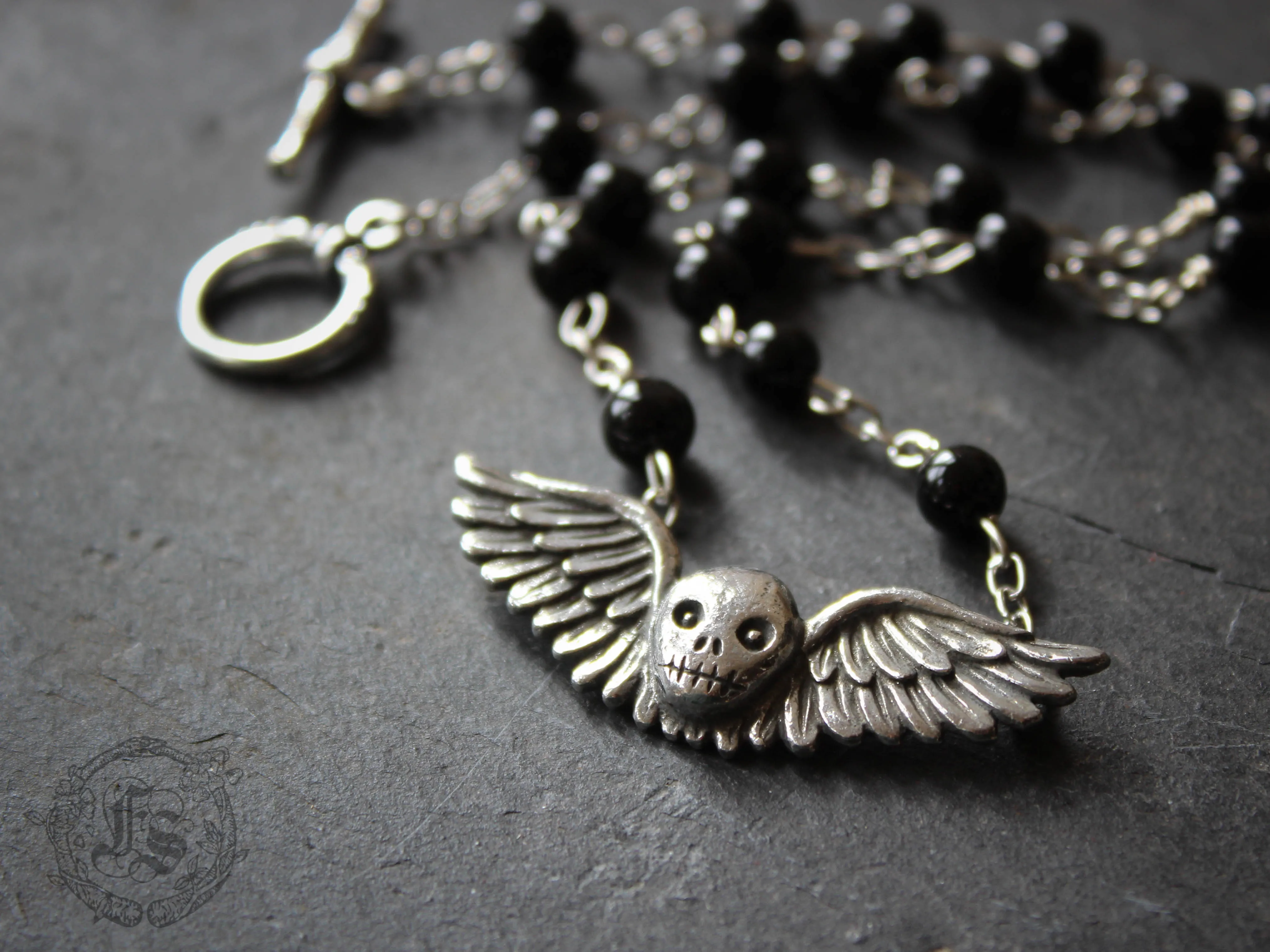 Gravestone Angel Necklace