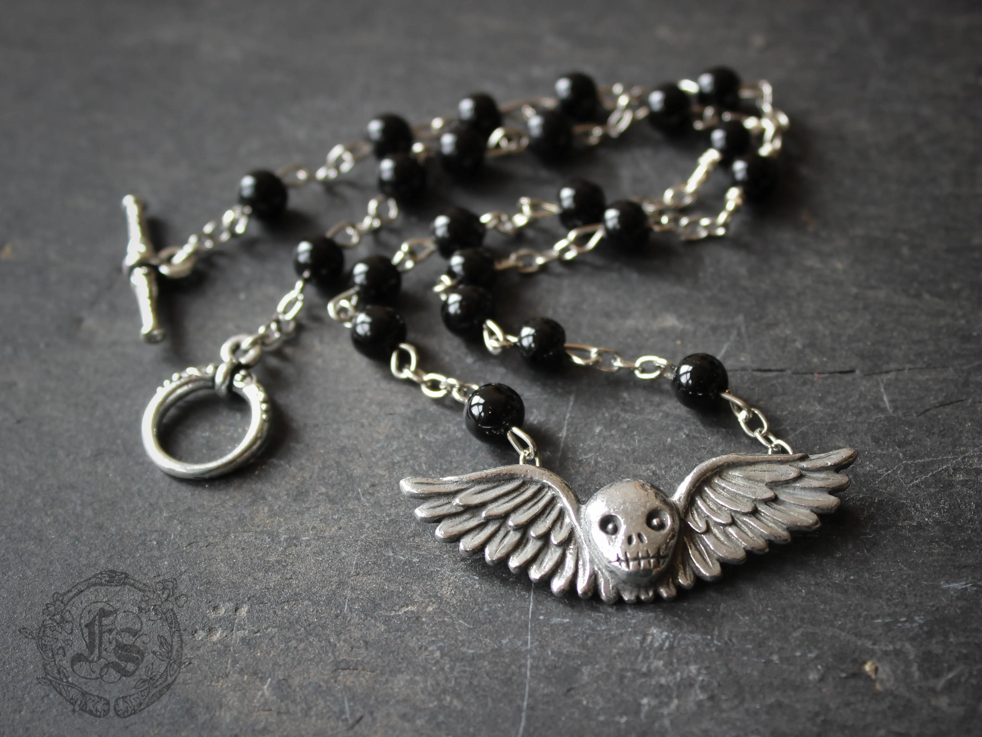 Gravestone Angel Necklace