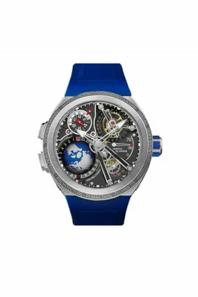 greubel forsey gmt sport blue 45mm titanium limited edition 11 pcs men's watch