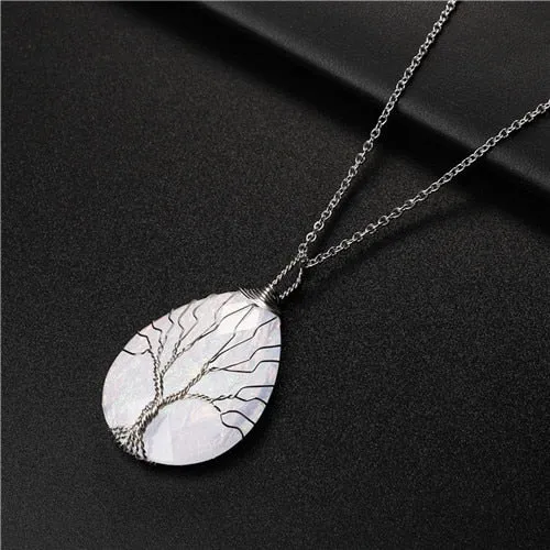 Handmade Tree of Life Necklace Crystal Women Necklace