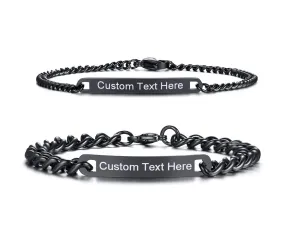 His & Hers Matching Set Customized Couple Bracelet Valentine Love Style