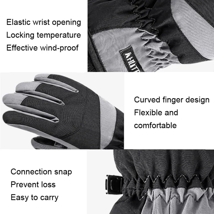 HLINTRANGE 061 Skiing Warm Gloves Sports Riding Waterproof Touch Screen Gloves, Size: L(Thicker)