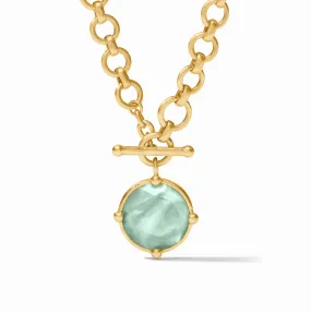 Honeybee Demi Necklace - Iridescent Aquamarine Blue