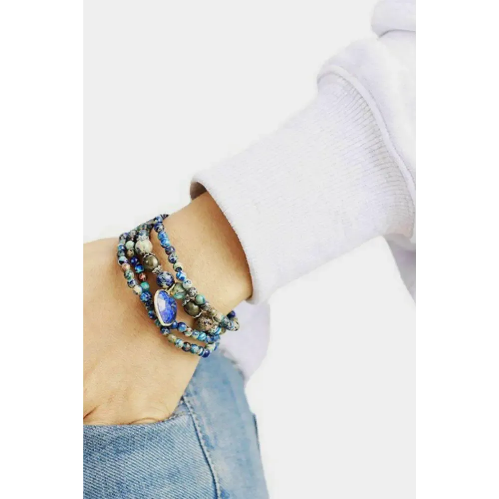 Imperial Stone Heart Lapis Lazuli Bracelet in Exclusive Luxury Fashion