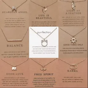 Inspirational Carded Gift Necklaces for Girls