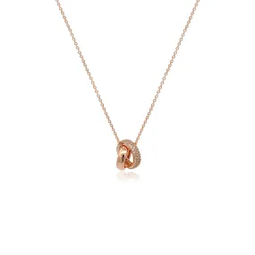 Interlocking Ring Cubic Zirconia Necklace