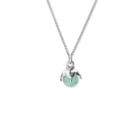 Iris Necklace Pendant Silver - Aquamarine