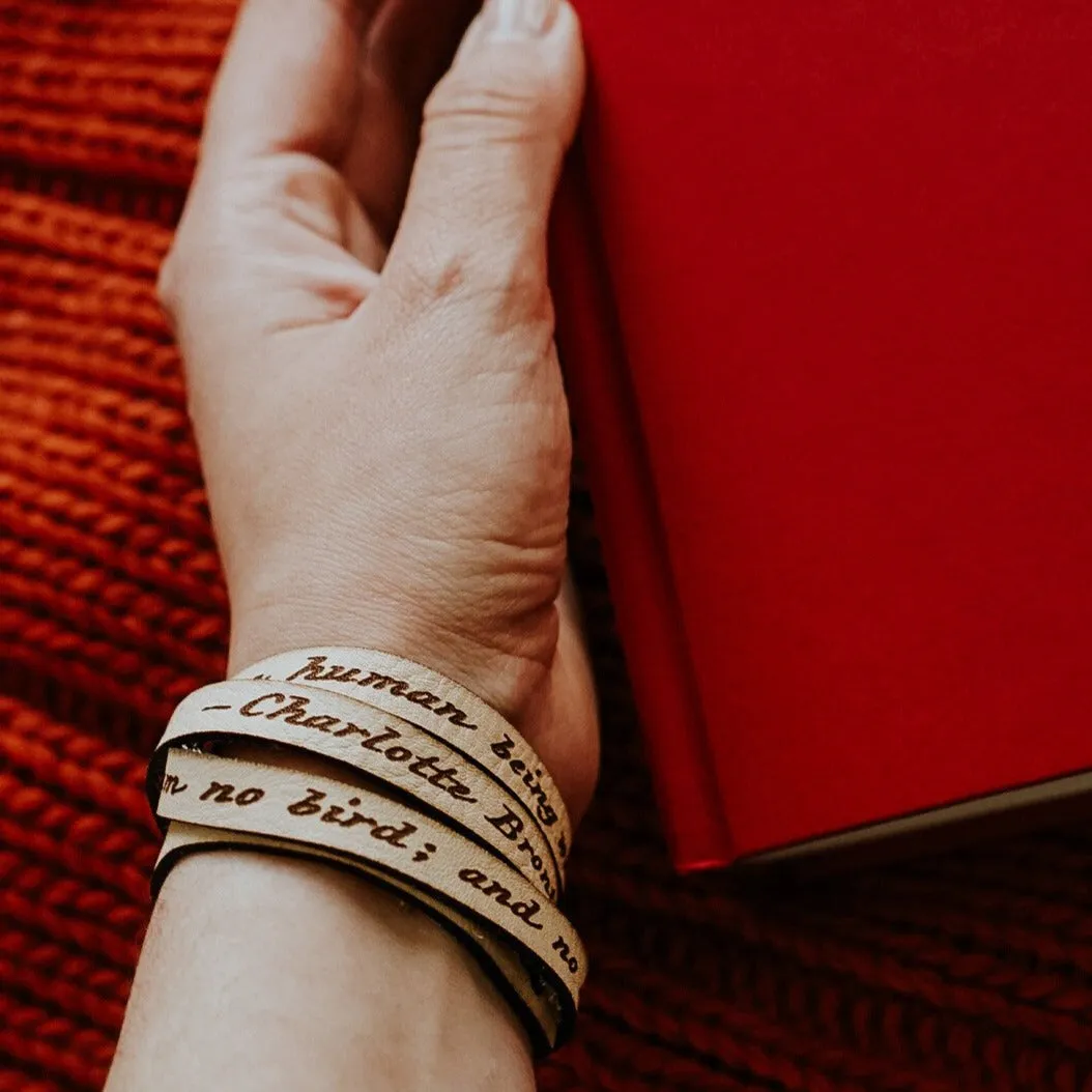 Jane Eyre Leather Quote Bracelet