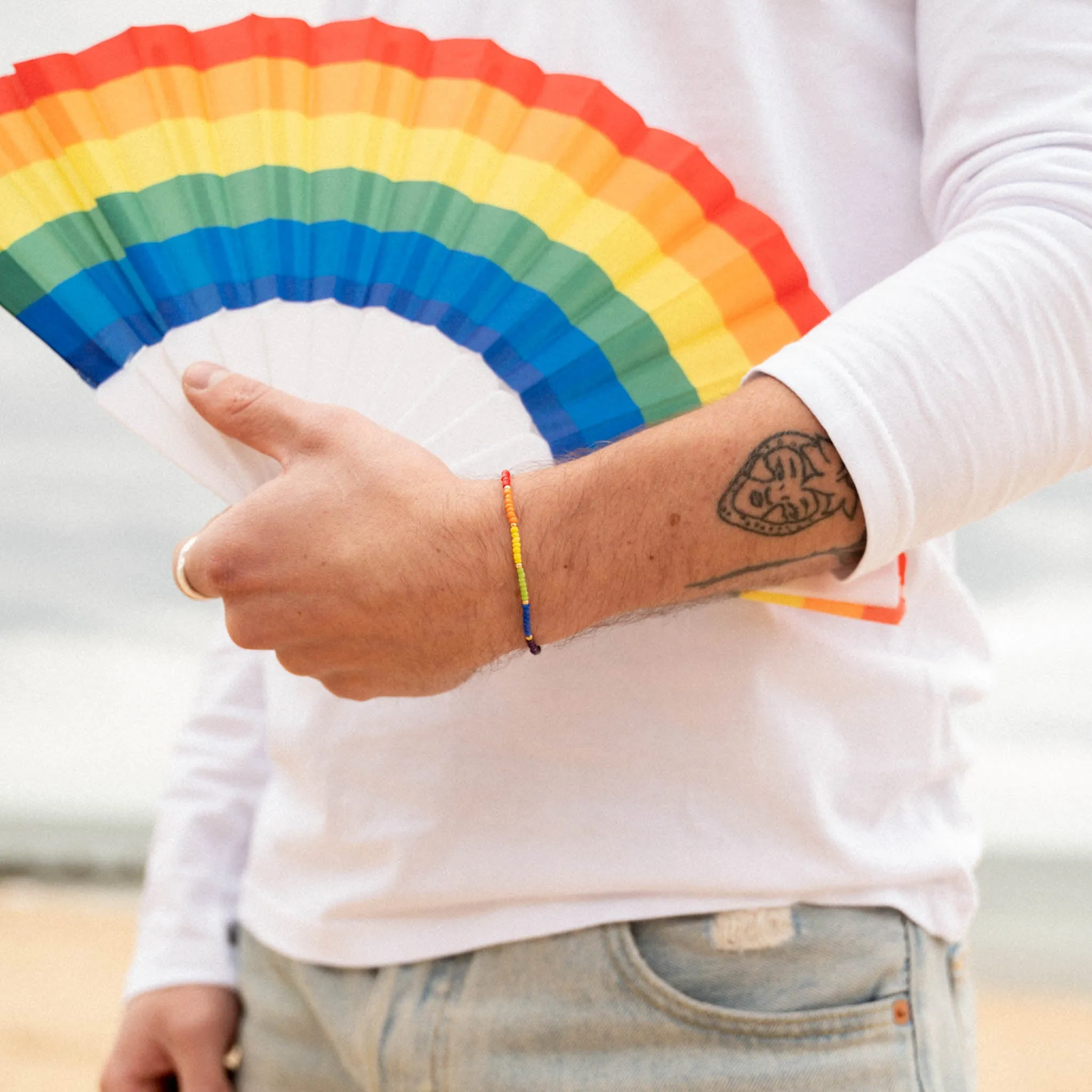 Just Like Us Pride Kebebasan Beaded Bracelet