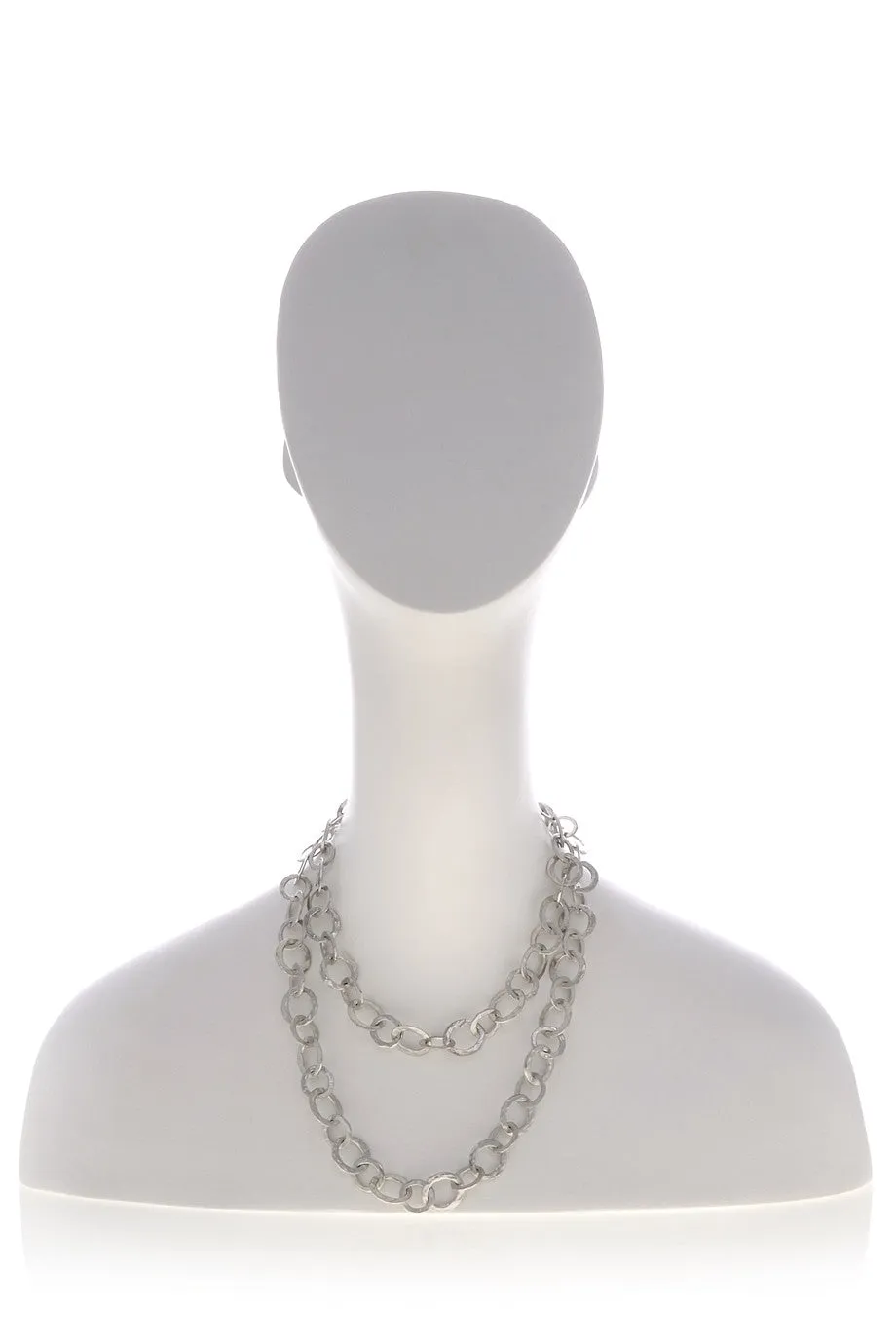 KENNETH JAY LANE SATIN Silver Ring Necklace