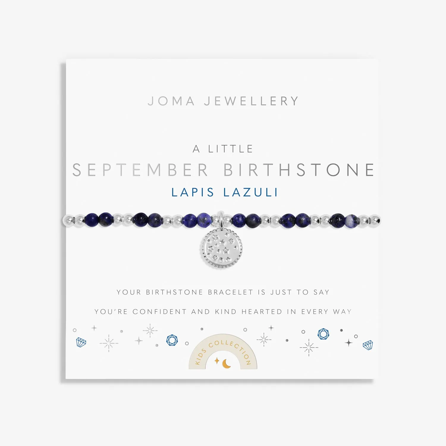 Kids A Little September Birthstone Silver Plated Bracelet C790