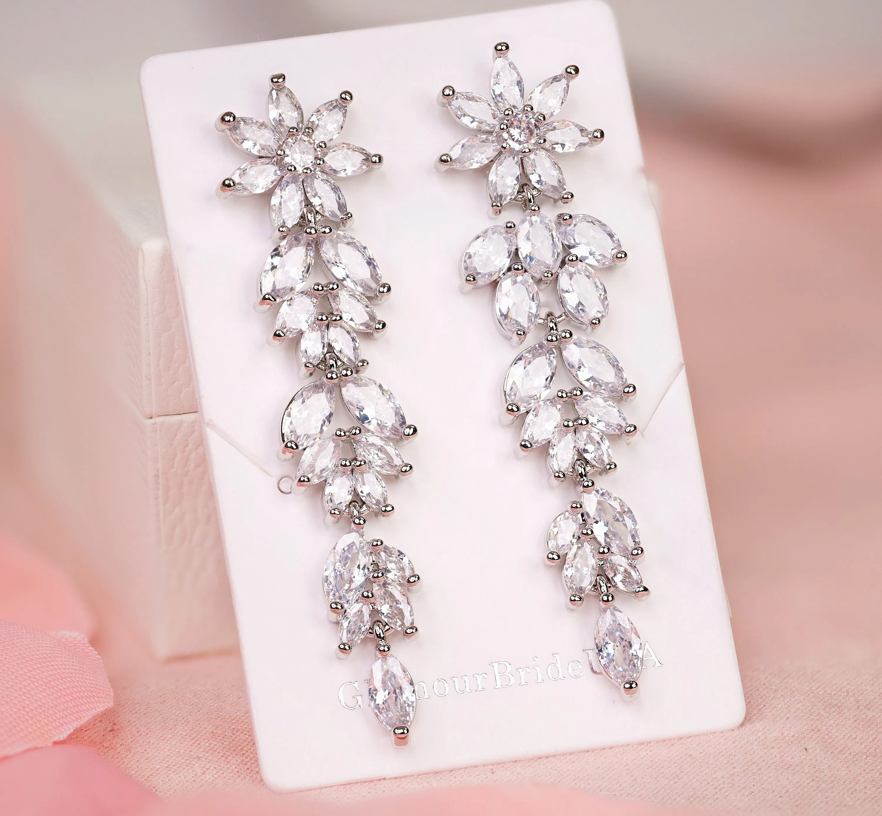 Kimberly -  Bridal Statement Long Earrings