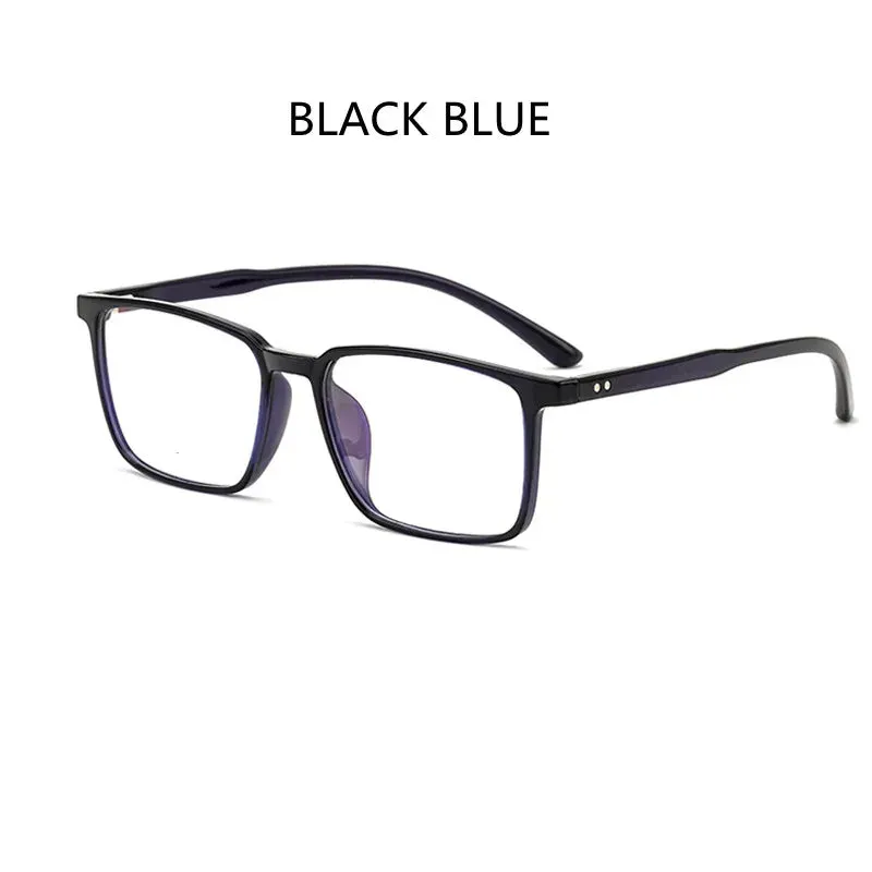 Kocolior Unisex Full Rim Square Acetate Tr 90 Hyperopic Reading Glasses D115