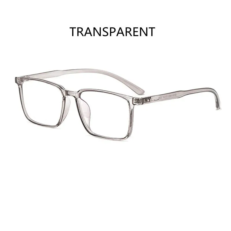 Kocolior Unisex Full Rim Square Acetate Tr 90 Hyperopic Reading Glasses D115