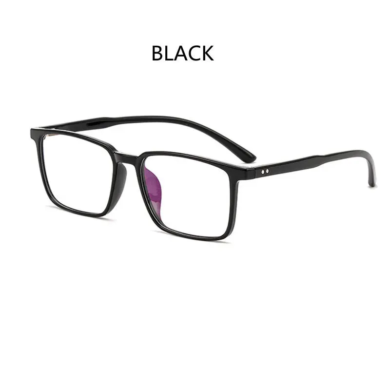 Kocolior Unisex Full Rim Square Acetate Tr 90 Hyperopic Reading Glasses D115