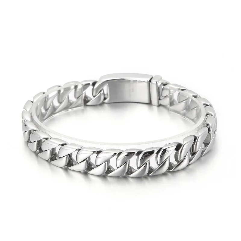 Korean-Inspired Simple Titanium Steel Bracelet for Men - Trendy Fashion Accessory