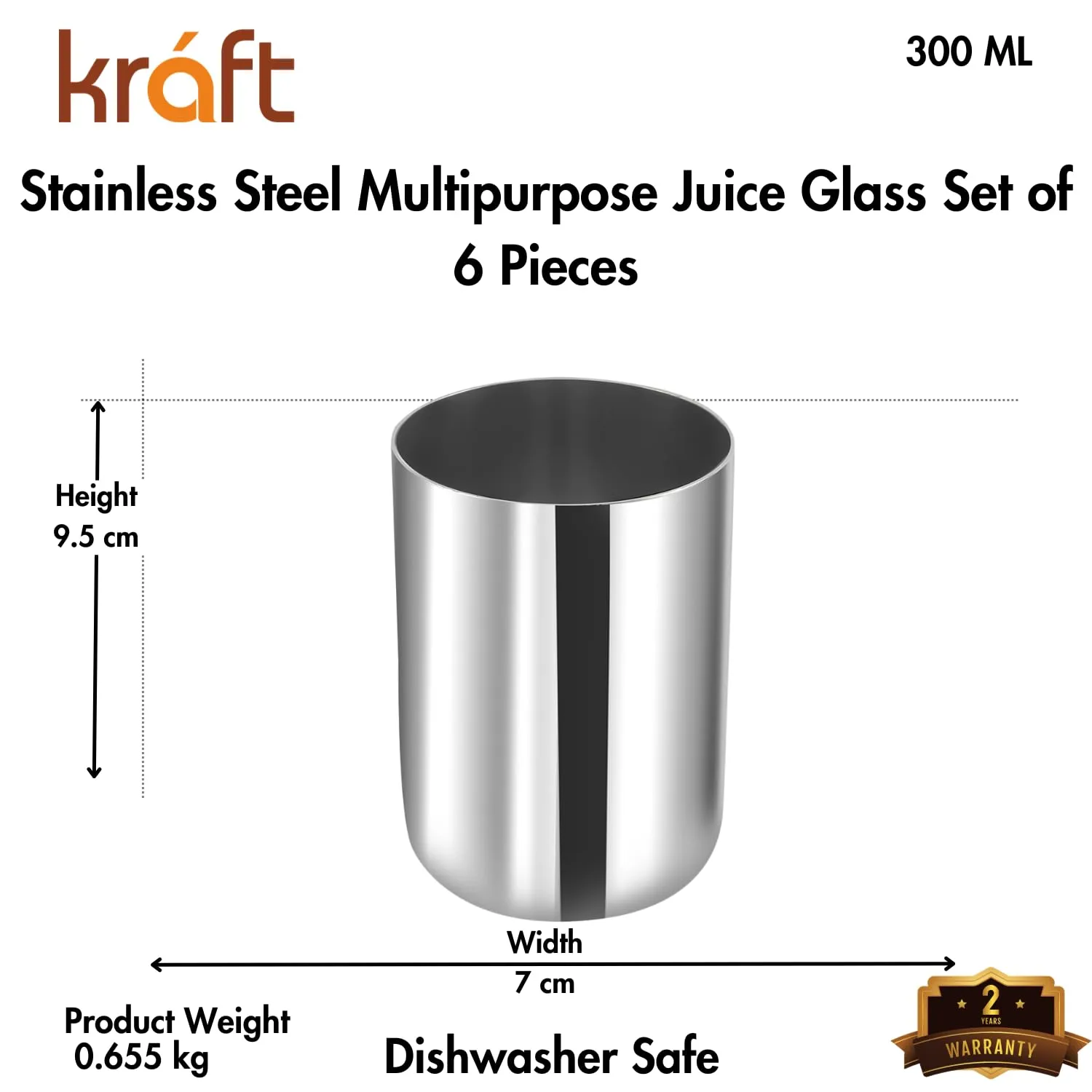 Kraft Juice Glass Set, Set of 6