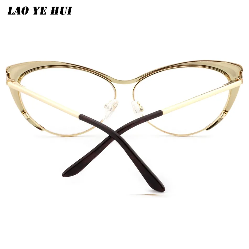 Laoyehui Women's Eyeglasses Cat Eye Reading Glasses 8077