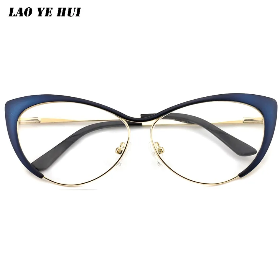 Laoyehui Women's Eyeglasses Cat Eye Reading Glasses 8077