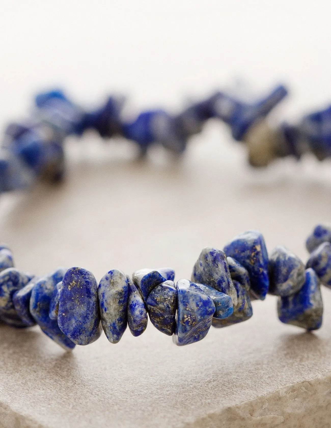 Lapis Gemstone Chip Bracelet