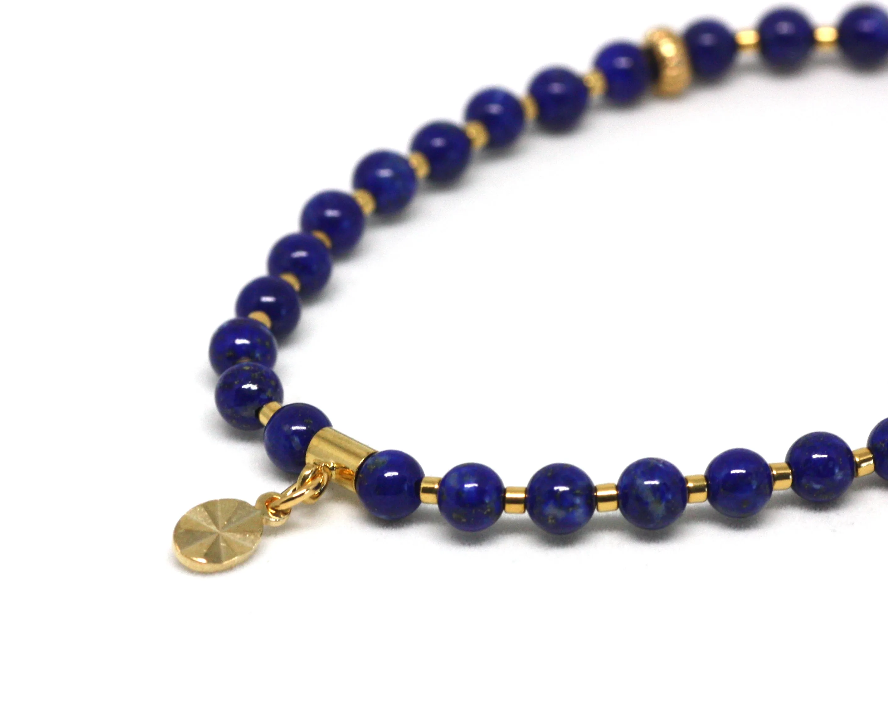 Lapis Lazuli and Gold Wrist Tasbih