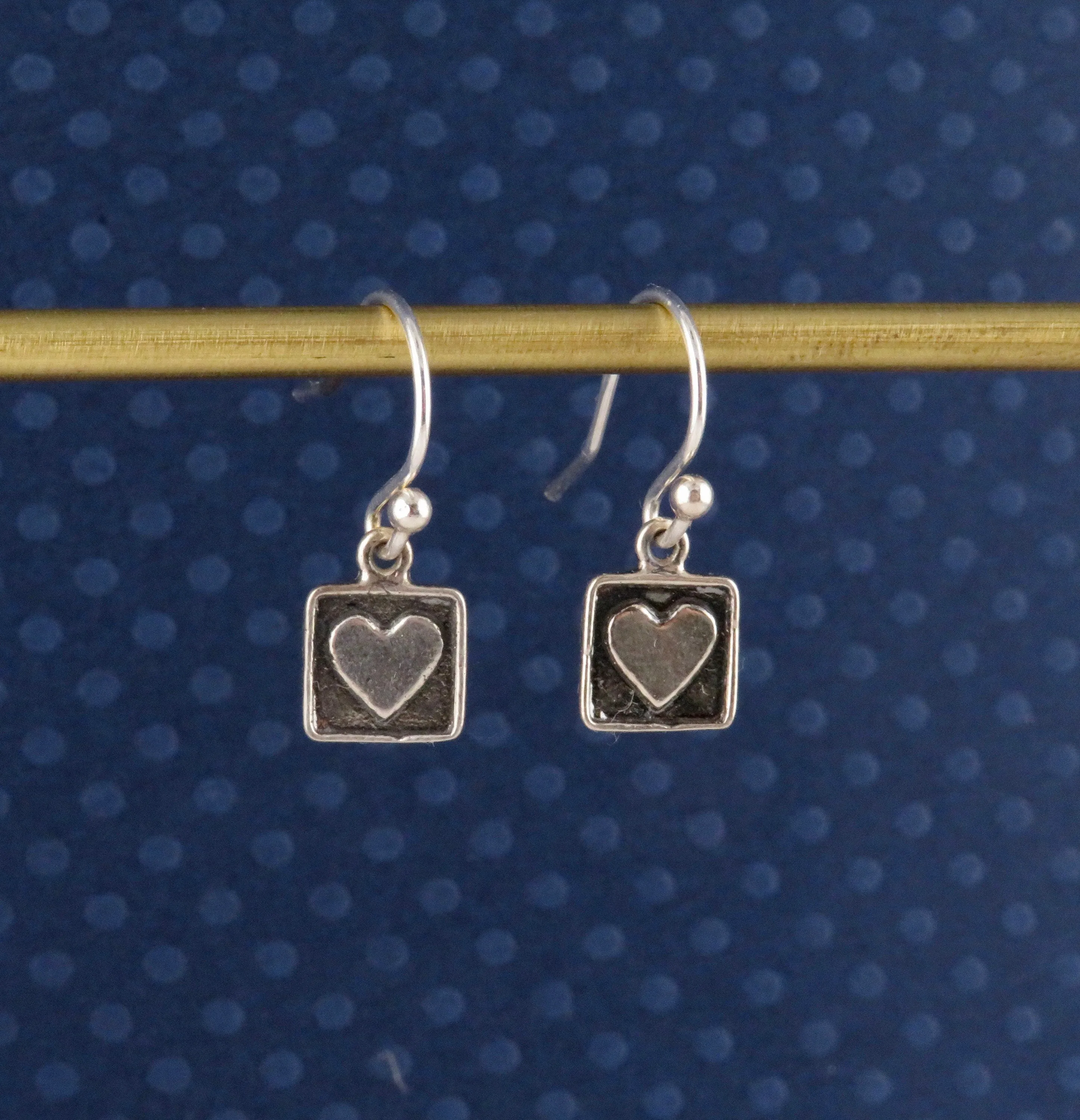 Little Framed Heart Earrings