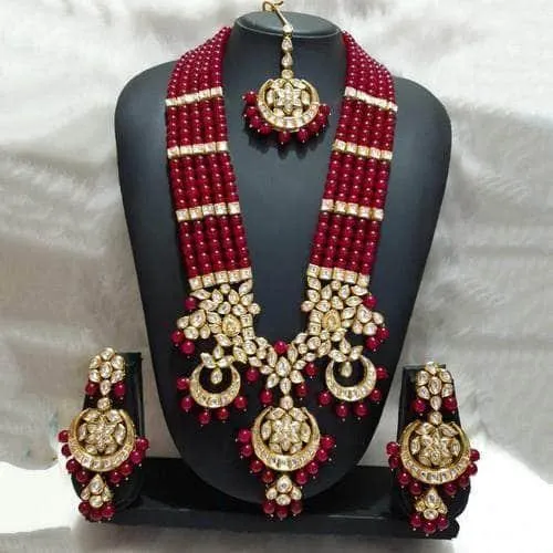 Long 3 Chandbali Rani Haar Necklace Set