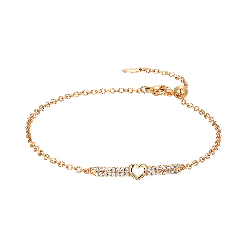 Love micro-encrusted zirconium bracelet women's light luxury high-end bracelet