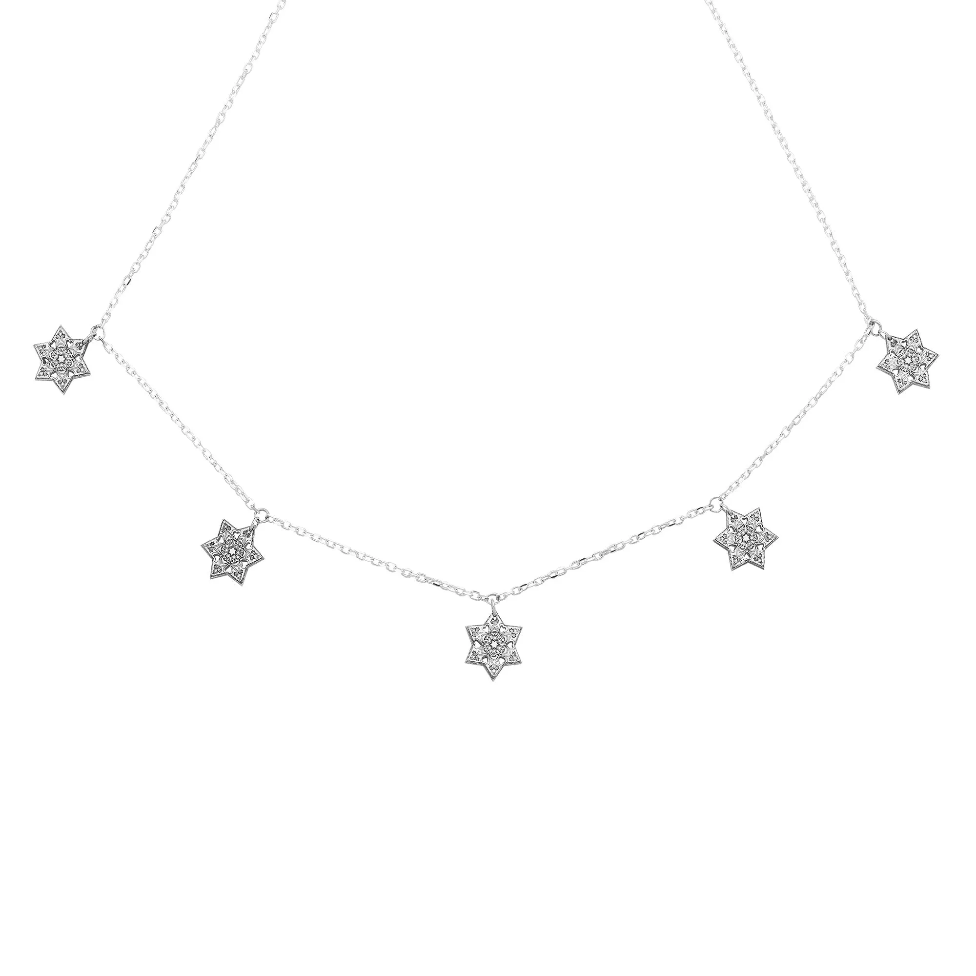 Mandala Star - 5 Charm Necklace