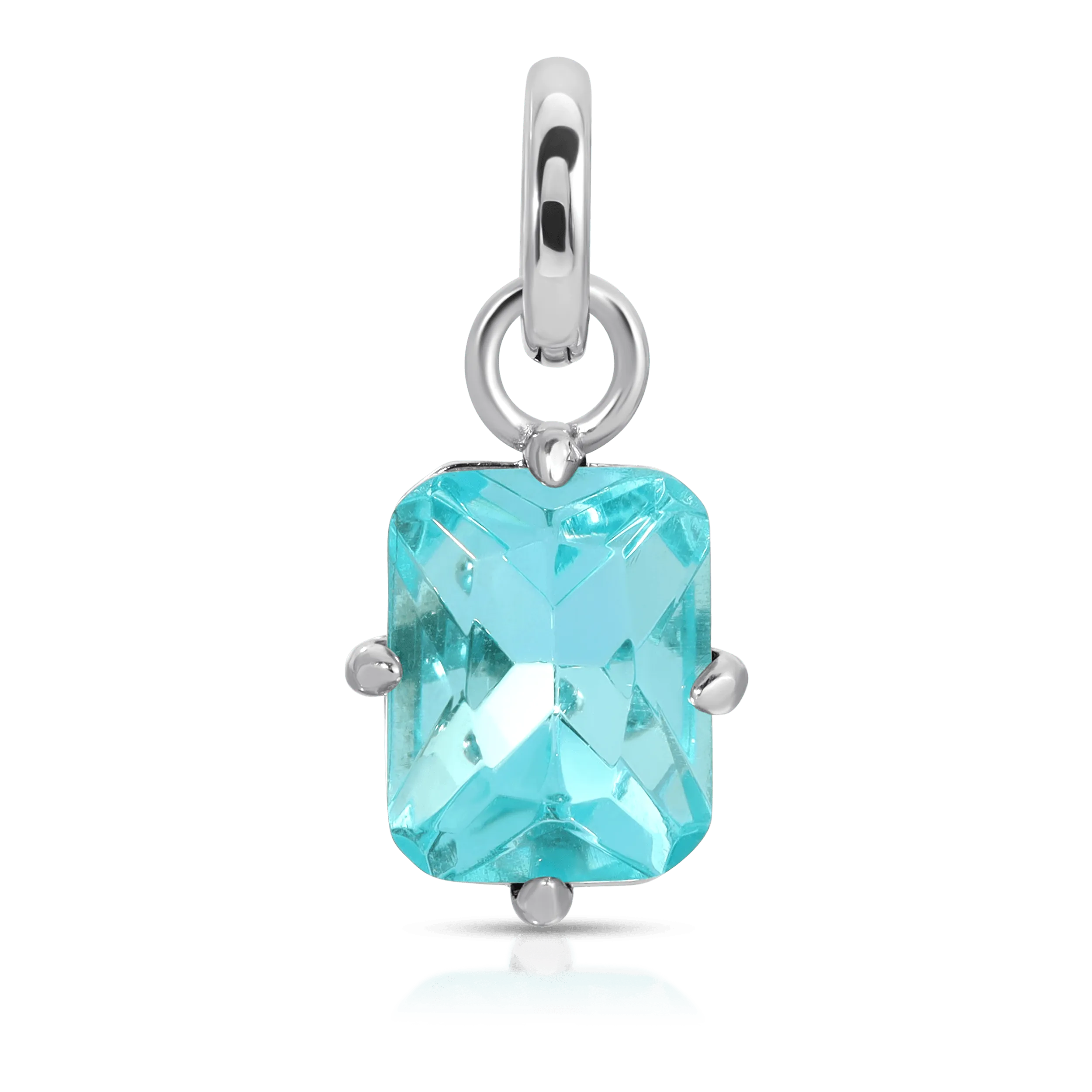 March Aquamarine Birthstone Charm - Emerald