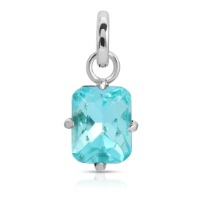 March Aquamarine Birthstone Charm - Emerald