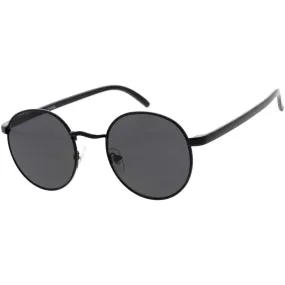 Men’s Black Round Sunglasses