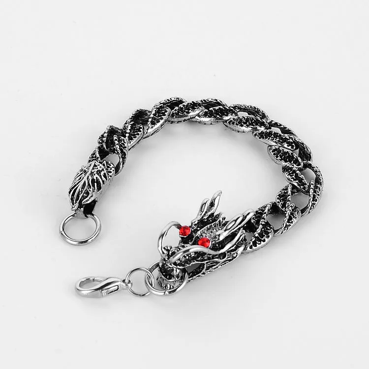 Men's Dragon Super Cool Grain Titanium Steel Bracelet