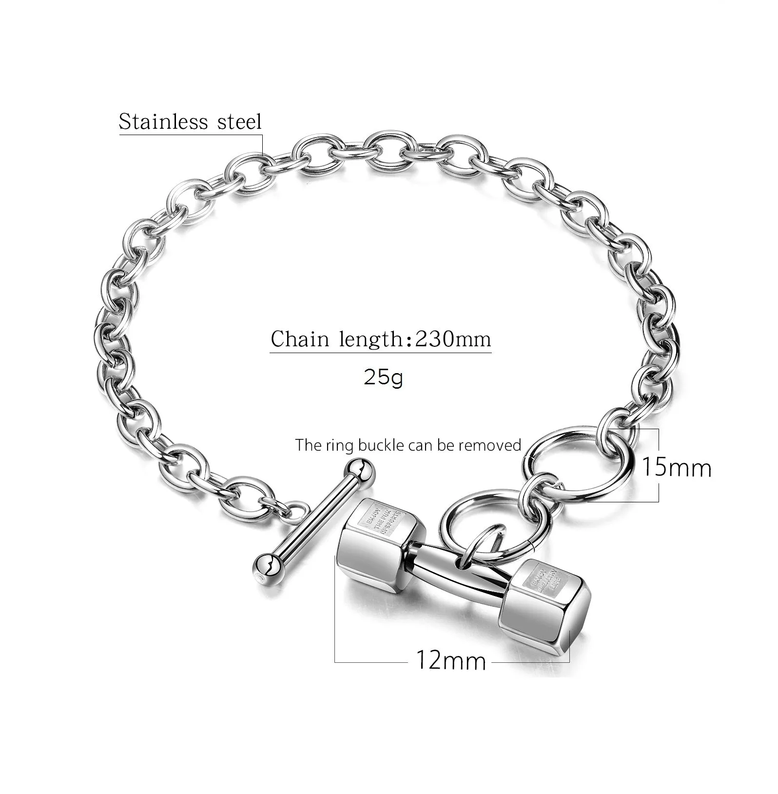 Men's Fashion Dumbbel Bracelet