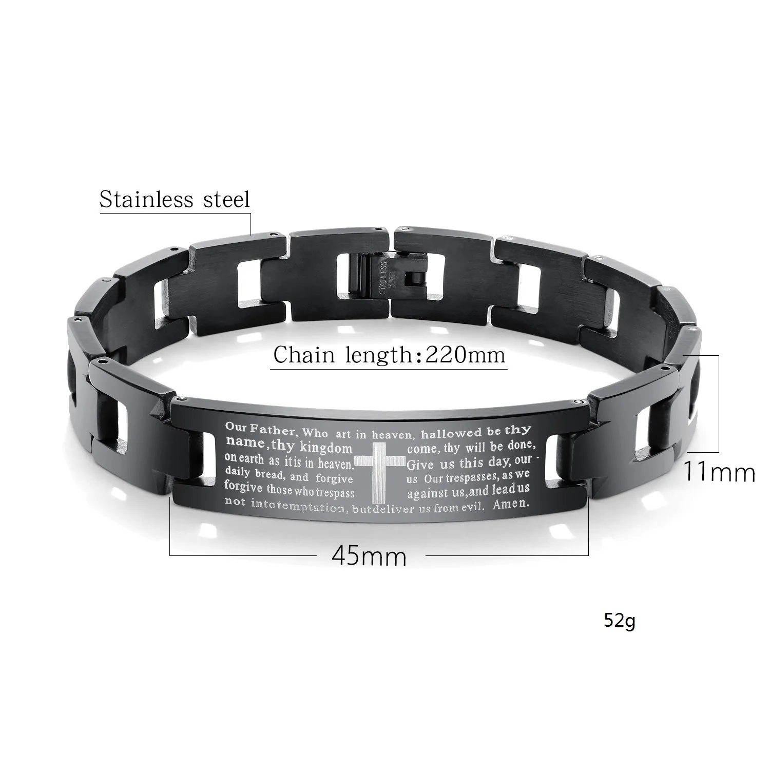 Men's Fashion God Cross Bracelet