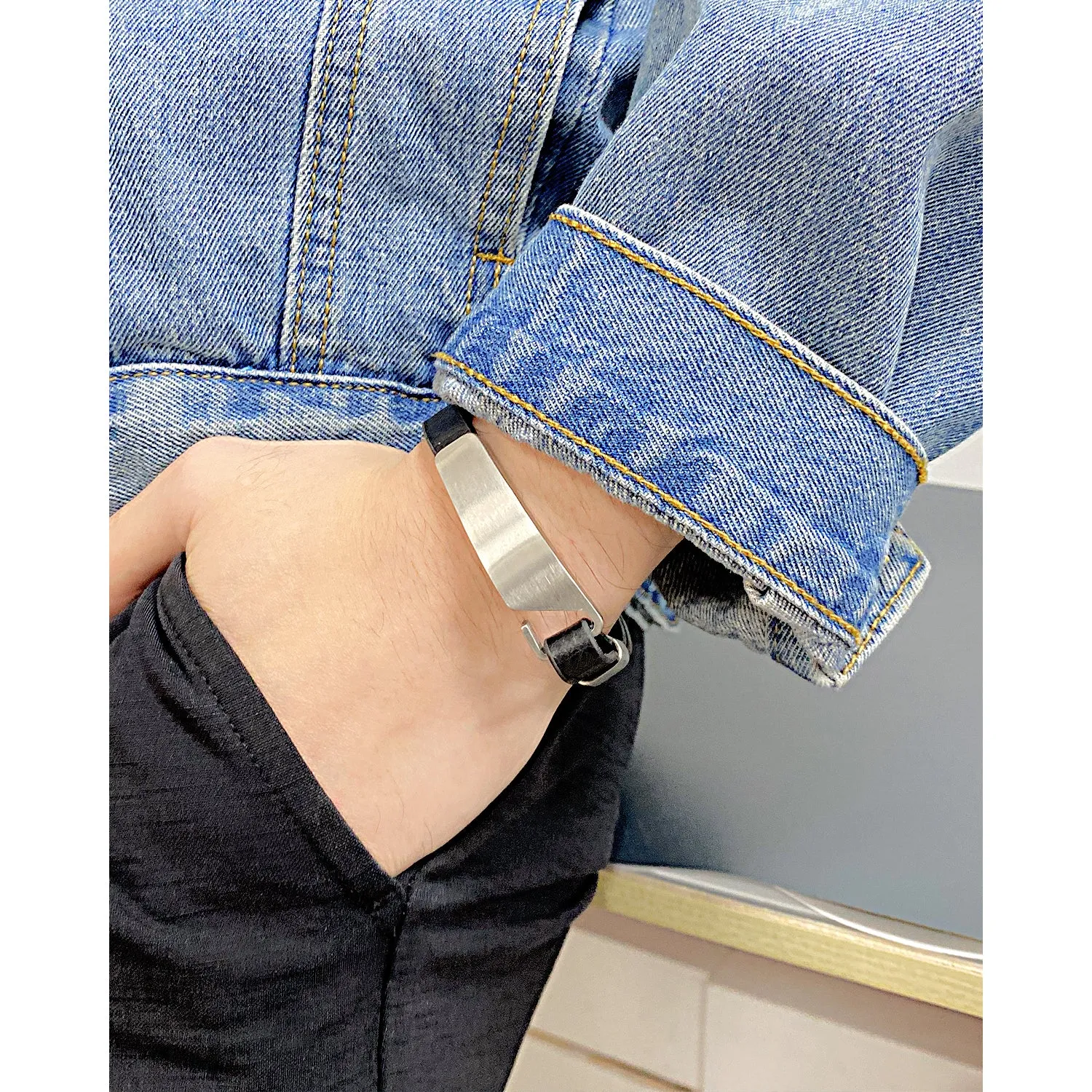 Men's Fashion Simple Leather Bracelet