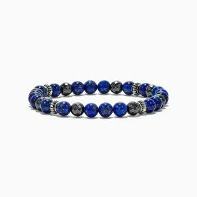 Men's Lapis Lazuli and Hematite Beaded 7.5" Bracelet, 60.00 TW