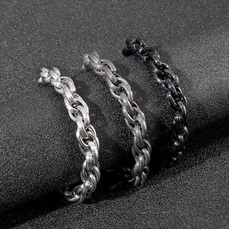 Men's Punk Style Personalized Titanium Steel Bracelet - European American Fashion