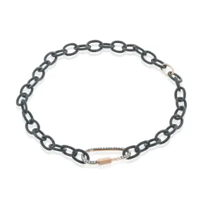 Men's Titanium Bracelet In 14k Gold With Diamonds