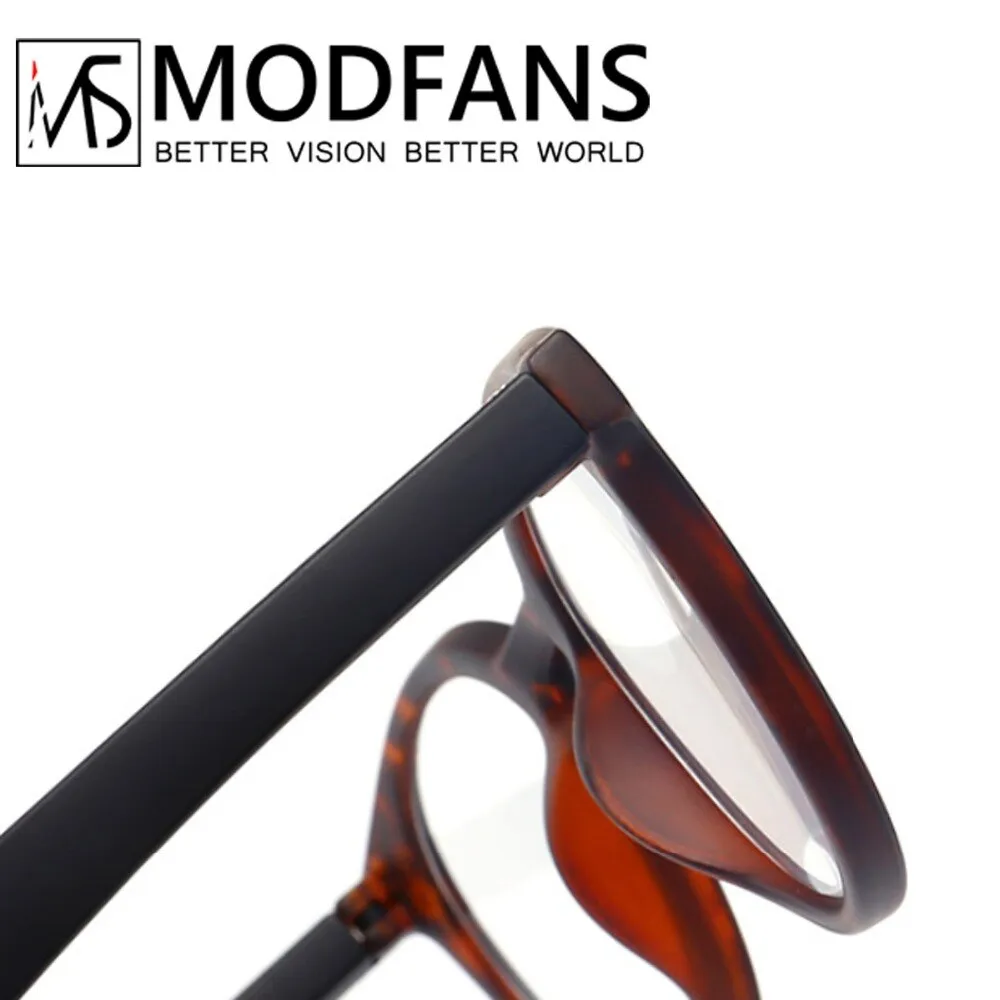 Modfans Unisex Full Rim Round Polycarbonate Reading Glasses S005