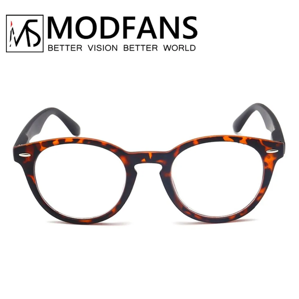 Modfans Unisex Full Rim Round Polycarbonate Reading Glasses S005