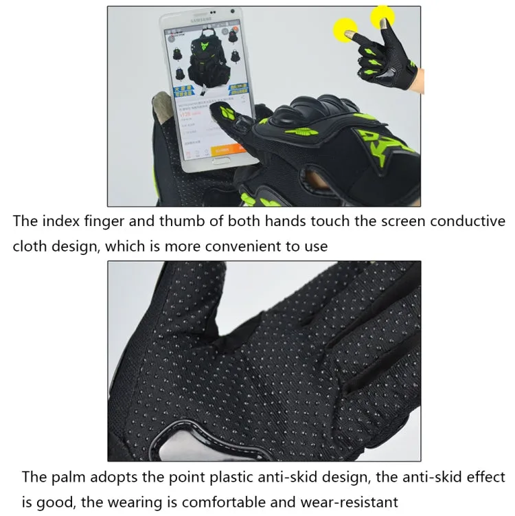 MOTOCENTRIC 13-MC-010 Touch Screen Motorcycle Breathable Gloves, Specification: L(Gray)