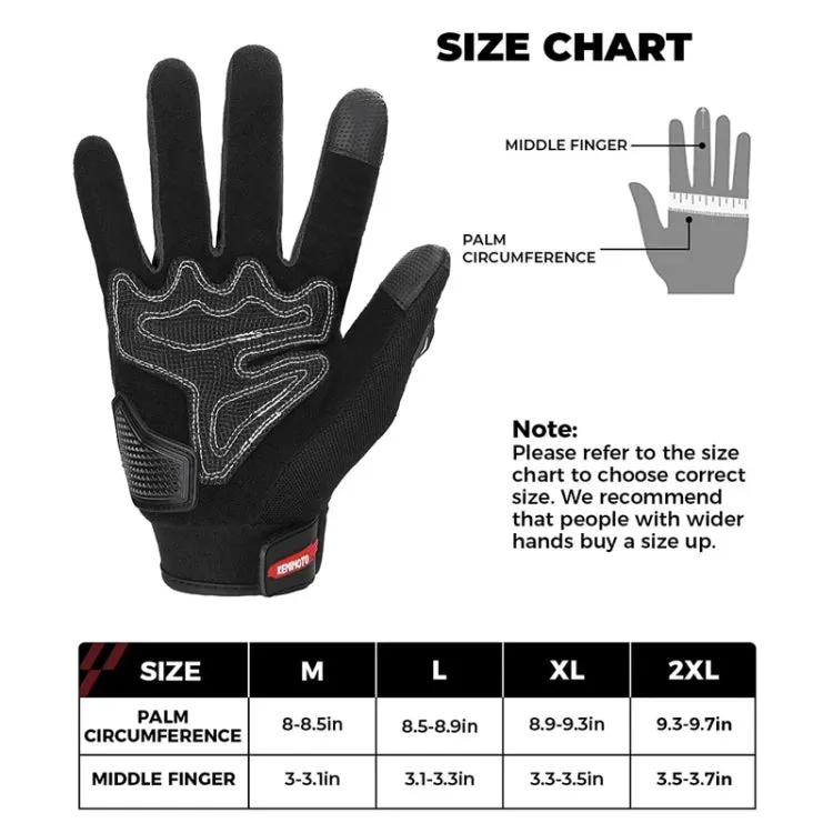 Motorcycle Outdoor Riding Non-slip Touch Screen Sun Protection Gloves, Size: XXL(Black)