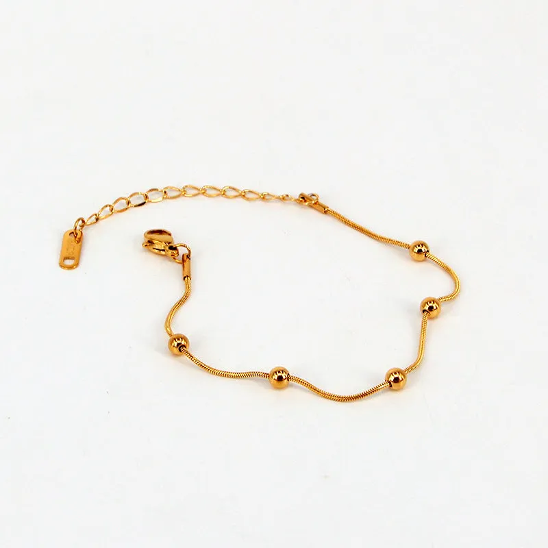 Multi Ball Rose Gold Anklet Bracelet