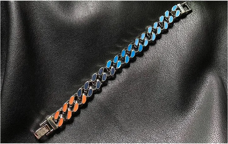 Multicolor Cuban Chain Bracelet